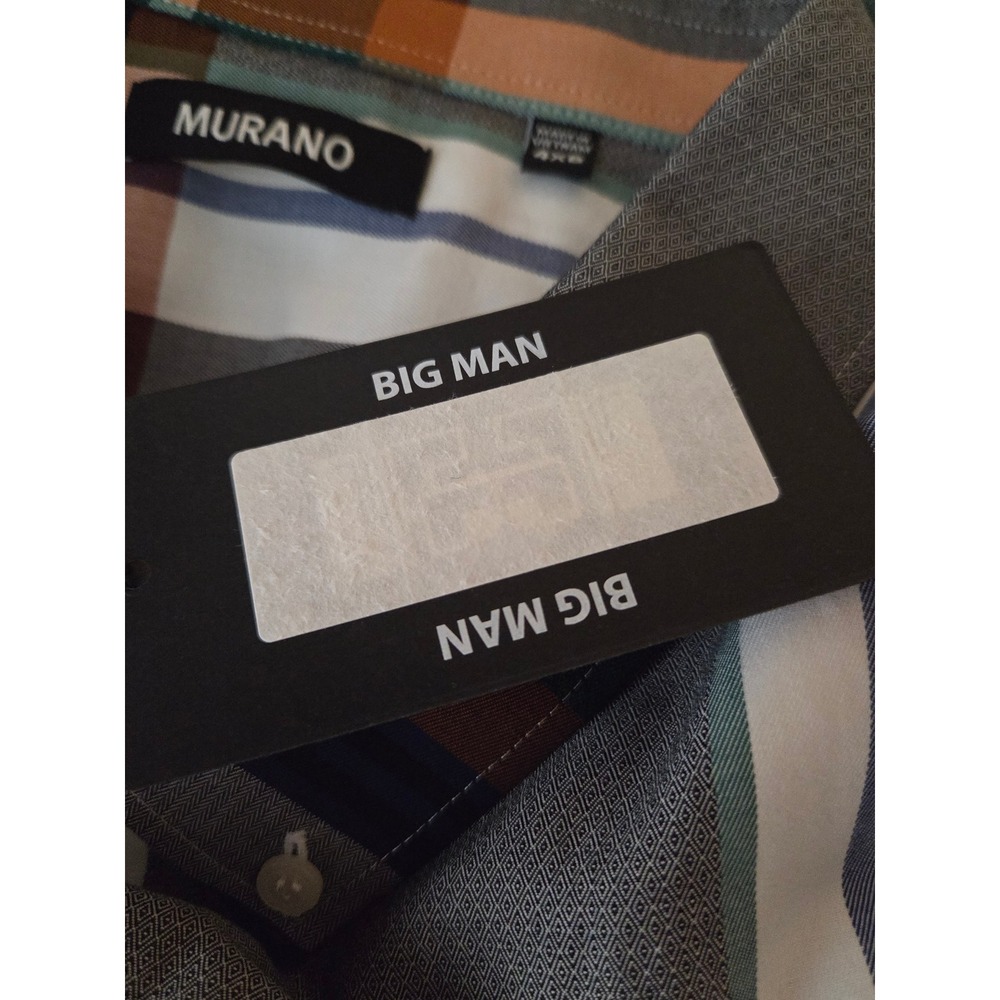 NWT Murano long sleeve shirt Men's size 4XB Big Colorblock Button up - Picture 8 of 10